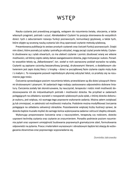 Abrakadabra! Czytam! Ćwiczenia usprawniające czytanie ze zrozumieniem oraz funkcje poznawcze