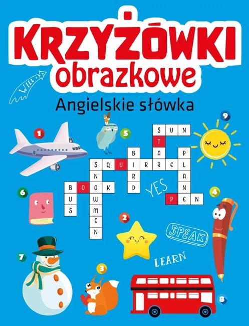 Angielskie słówka. Krzyżówki obrazkowe