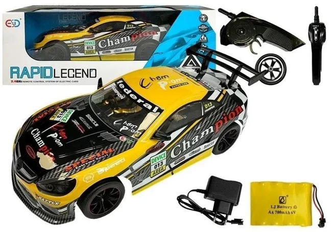 Auto R/C sportowe 2.4GHz żółte