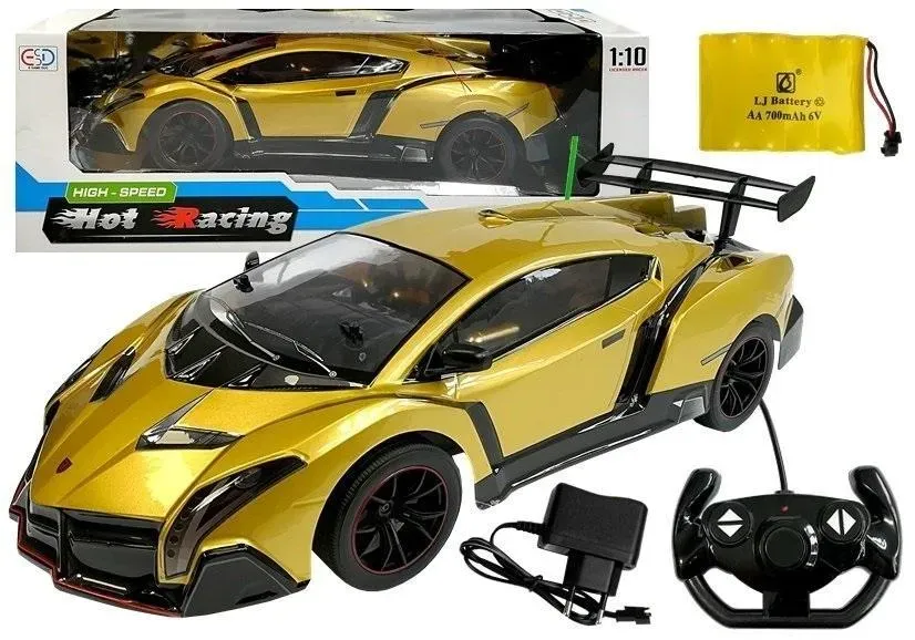 Auto R/C wyścigowe 1:10 złote