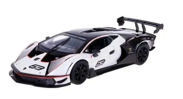 BBURAGO MODEL  RACING - LAMBORGHINI ESSENZA  WHITE/BLACK 1:24