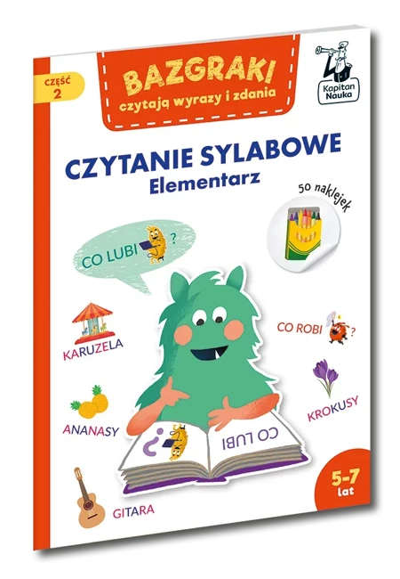 Bazgraki czytają wyrazy i zdania. Czytanie sylabowe. Elementarz