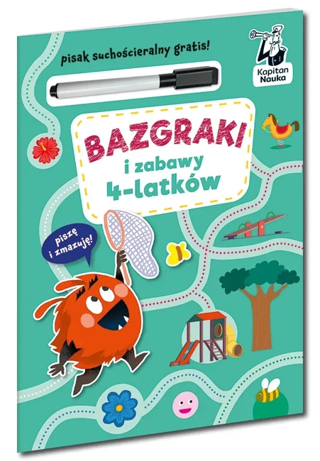 Bazgraki i zabawy 4-latków. Kapitan Nauka. Bazgraki