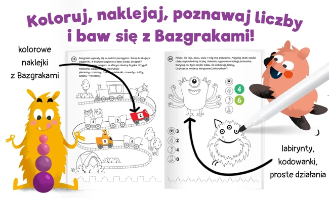 Bazgraki poznają LICZBY 4-6 lat. Bazgraki