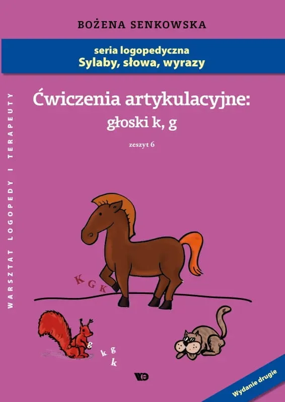 Ćwiczenia artykulacyjne zeszyt 6 głoski k, g A4