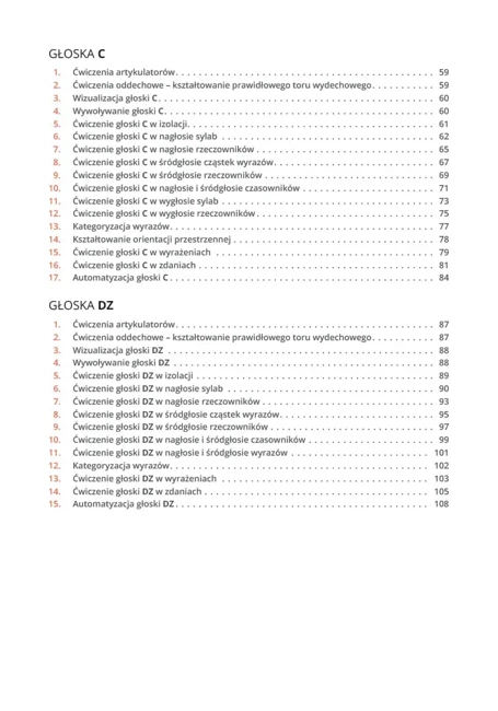 Ćwiczenia wprowadzające i utrwalające głoski S, Z, C, DZ