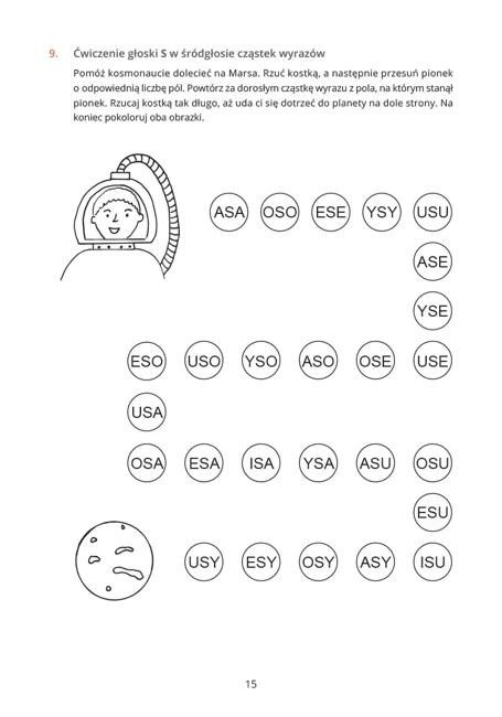 Ćwiczenia wprowadzające i utrwalające głoski S, Z, C, DZ