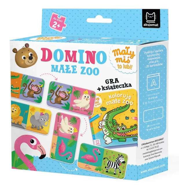 Domino. Małe zoo. Mały miś to lubi! Gra + książeczka