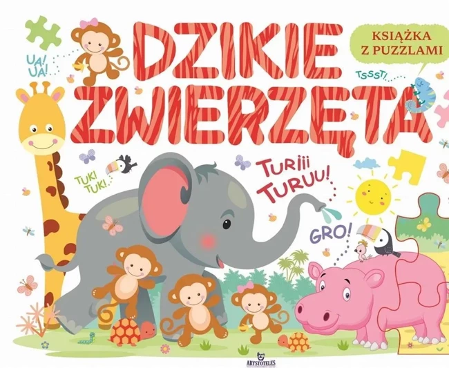 Dzikie zwierzęta. Książka z puzzlami