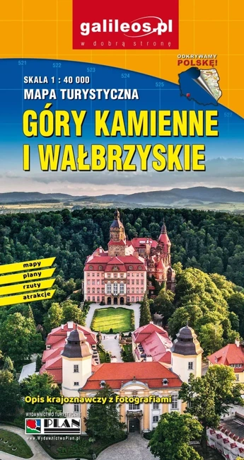 Góry Wałbrzyskie i Kamienne - mapa 1 : 40 000