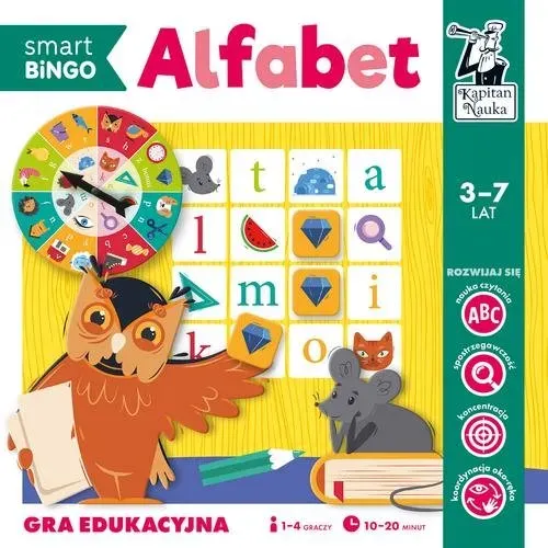 Gra edukacyjna. Alfabet. Smart Bingo. Kapitan Nauka 3-7 lat