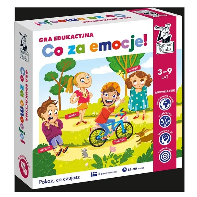 Gra edukacyjna. Co za emocje! Kapitan Nauka (3-9 lat) 