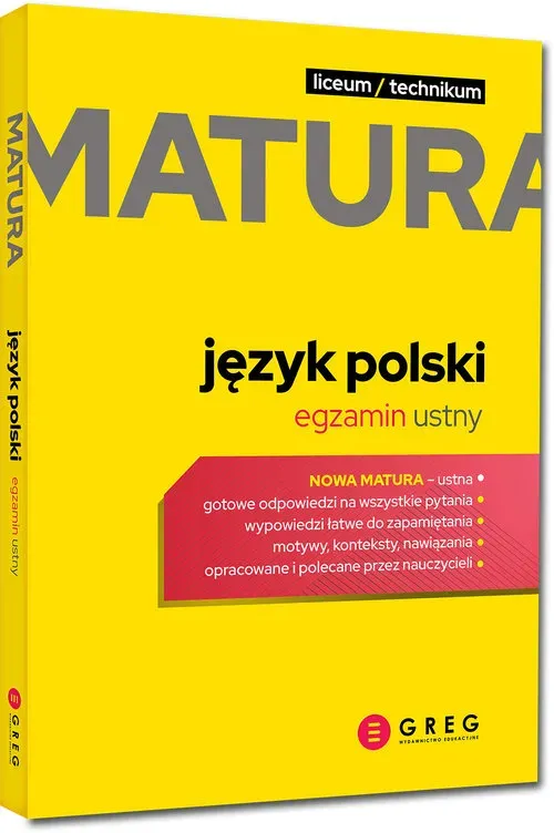 Język polski. Egzamin ustny. Matura 2023