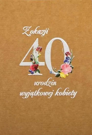 Kartka okolicznościowa eko Urodziny 40 TS50