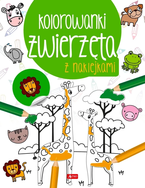 Kolorowanki. Zwierzęta z naklejkami