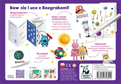 Kosmiczna wyprawa. Zabawy edukacyjne. Bazgraki