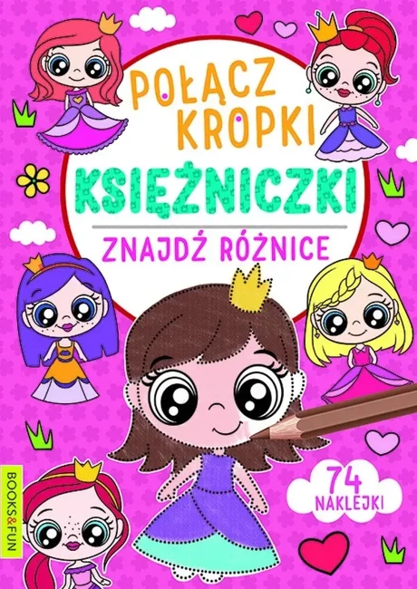 Księżniczki. Połącz kropki, znajdź różnicę