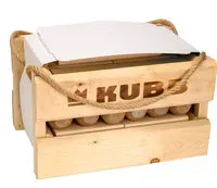 Kubb w drewnianym pudełku