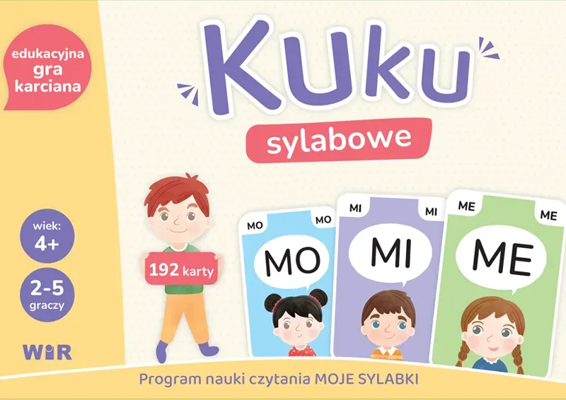 Kuku sylabowe Edukacyjna gra karciana dla dzieci