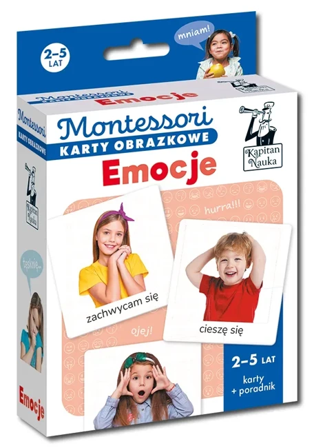 Montessori Karty obrazkowe Emocje (2-5 lat). Kapitan Nauka