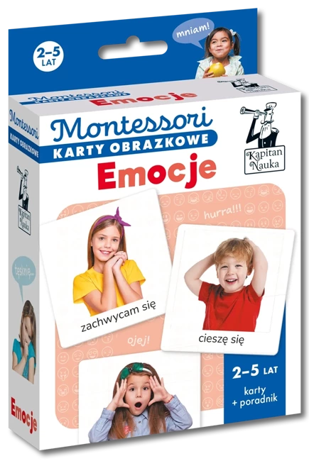 Montessori Karty obrazkowe Emocje (2-5 lat). Kapitan Nauka