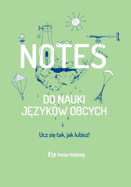 Notes do nauki języków obcych (pistacjowa okładka)