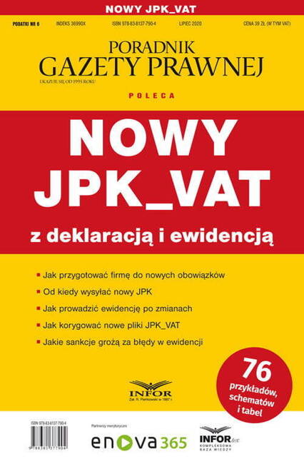 Nowy Jpk_vat Z Deklaracją I Ewidencją