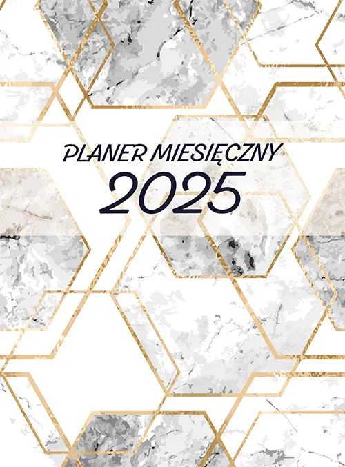 Planer 2025 miesięczny duży 2 geometryczny