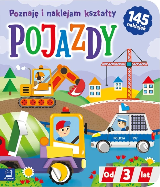 Pojazdy. Poznaję i naklejam kształty 3+