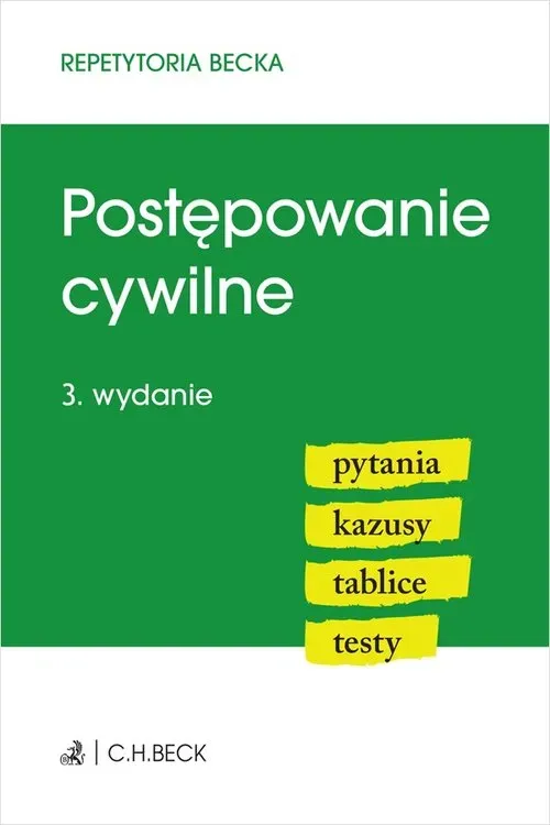 Postępowanie cywilne. Pytania. Kazusy. Tablice WYD.3/2020