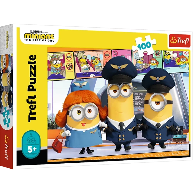 Puzzle 100 Minionki na lotnisku TREFL