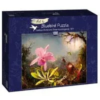 Puzzle 1000 Orchidea Cattleya i trzy kolibry