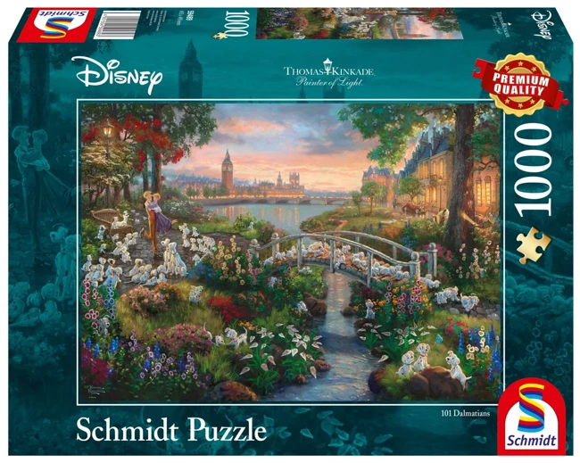 Puzzle 1000 PQ 101 dalmatyńczyków T.Kinkade 108390