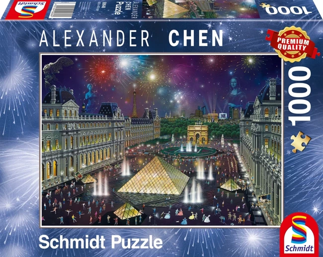 Puzzle 1000 PQ Fajerwerki nad Luwrem A. Chen 108671