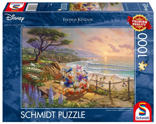 Puzzle 1000 PQ T. Kinkade Kaczor Donald & Daisy 111120