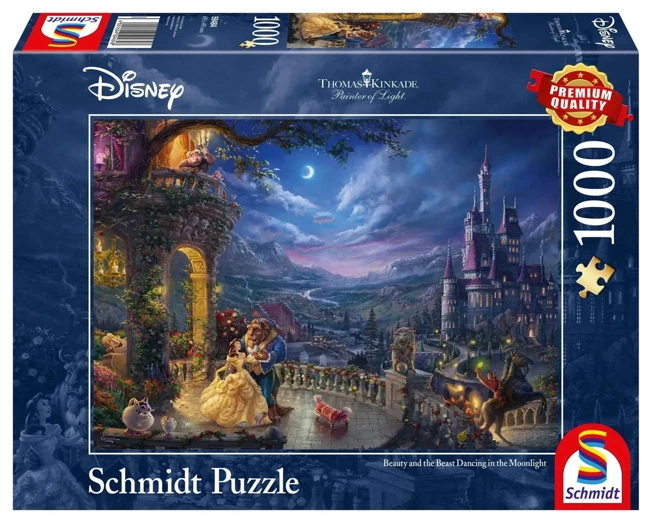 Puzzle 1000 PQ T. Kinkade Piękna i Bestia 106972