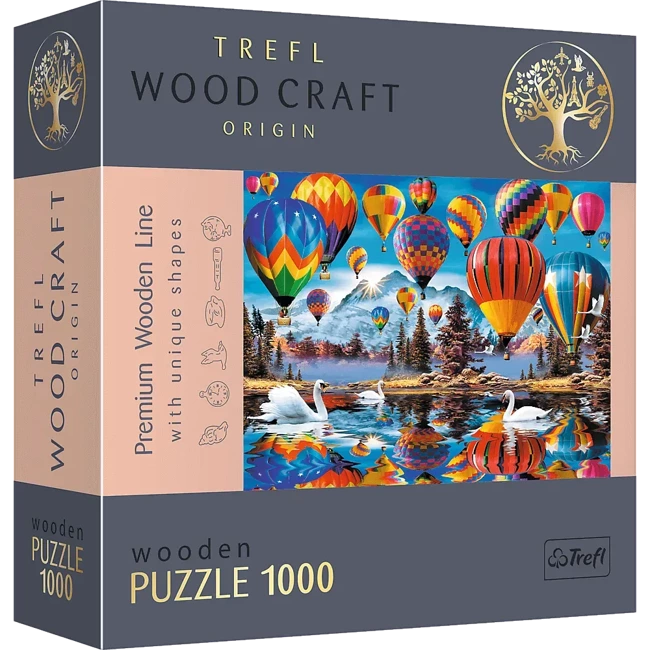 Puzzle 1000 drewniane Kolorowe balony 20143