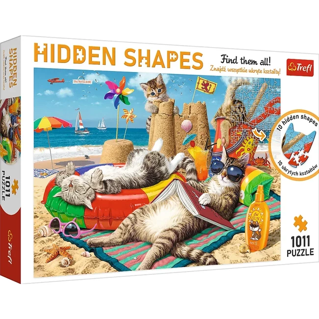 Puzzle 1011 Hidden Shapes Kocie wakacje 10674