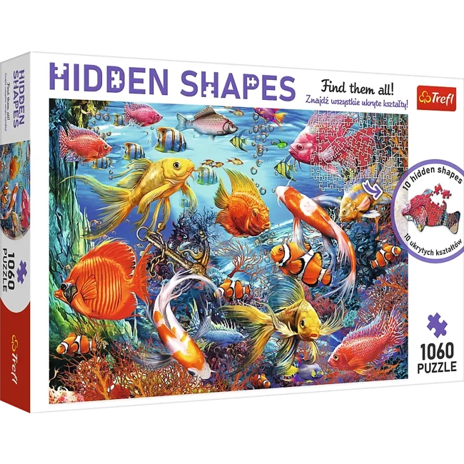 Puzzle 1060 Hidden Shapes Podwodne życie 10676