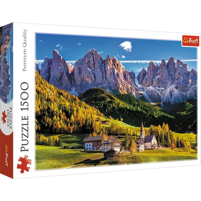 Puzzle 1500 Dolina Val di Funes Dolomity Włochy 26163