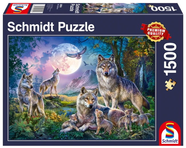 Puzzle 1500 PQ Rodzina wilków