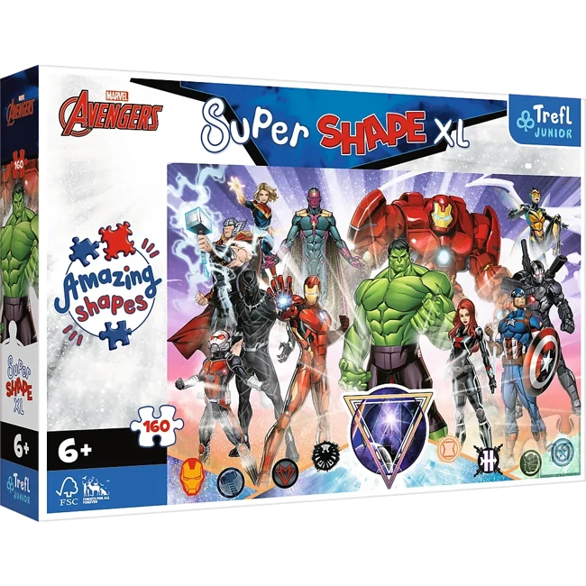 Puzzle 160 XL Super Shape Odwaga Avengersów 50023