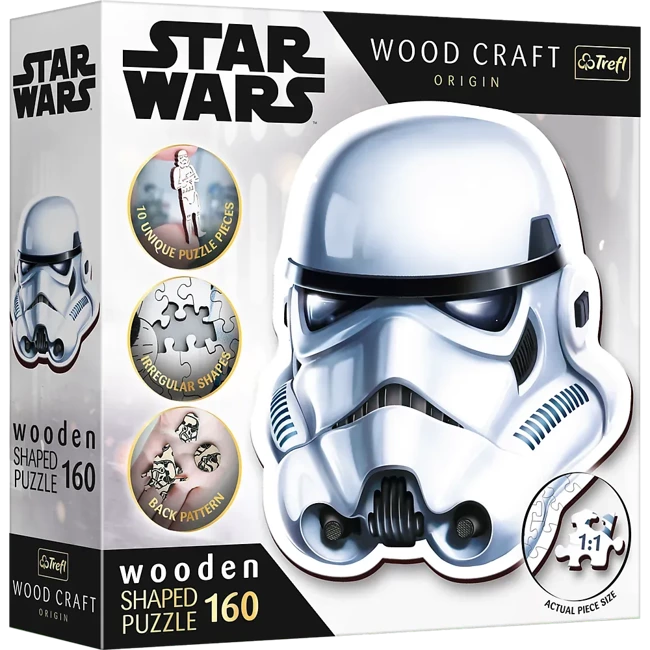 Puzzle 160 drewniane konturowe Hełm Szturmowca Star Wars 20188