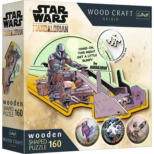 Puzzle 160 drewniane konturowe  The Mandalorian Zjednoczenie 20187