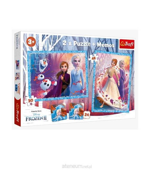 Puzzle 2w1 + memos Tajemnicza kraina Frozen 2 90814