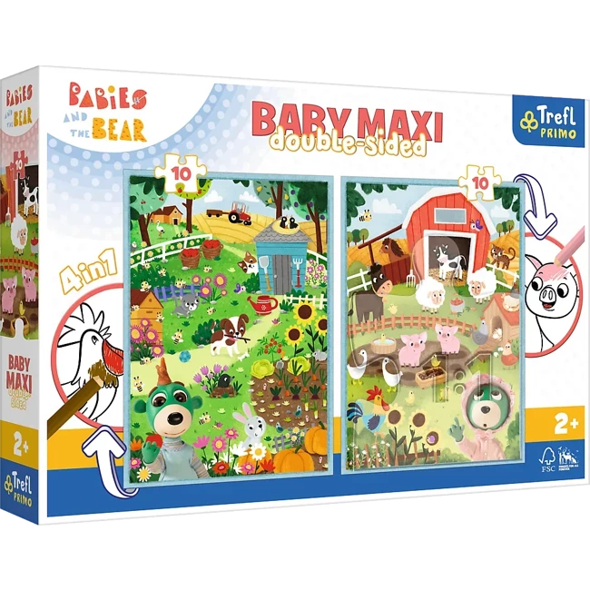 Puzzle 2x10 Baby maxi Poznaj Bobaski 43000