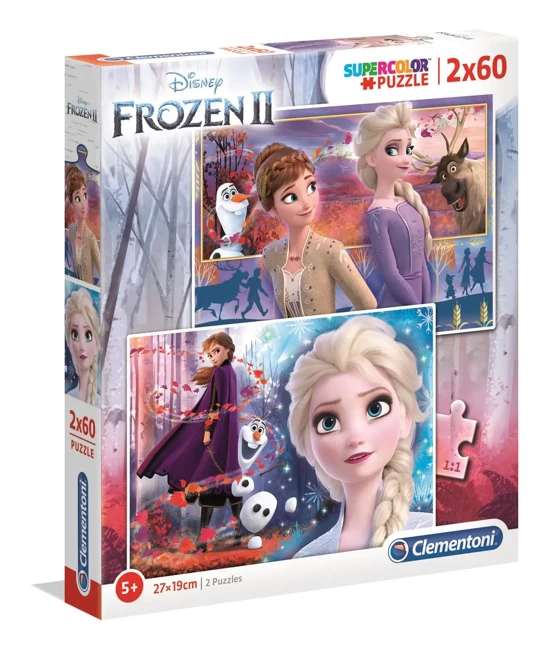 Puzzle 2x60 Super kolor Frozen 2