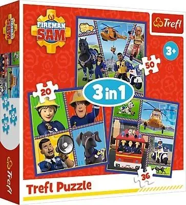 Puzzle 3w1 (20,36,50) Dzień Strażaka Sama 34868