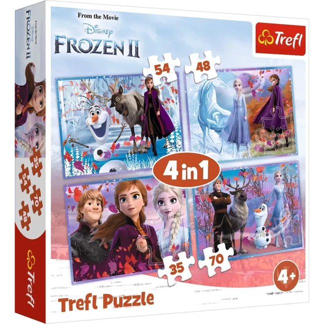 Puzzle 4w1 (35,48,54,70) Podróż w nieznane Frozen 2 34323