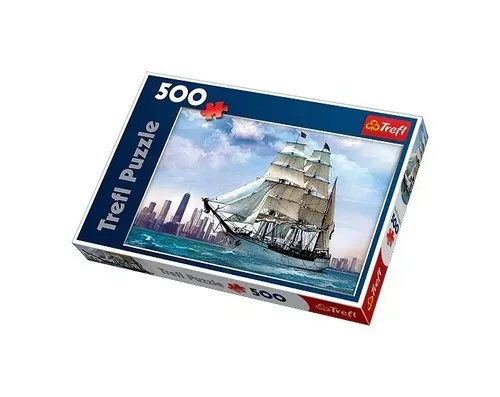 Puzzle 500 Żaglowiec na tle Chicago 37120